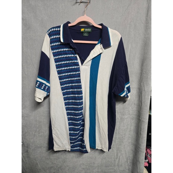 Golden Bear by Jack Nicklaus Other - Golden Bear Jack Nicklaus Polo Shirt Mens 2X Vintage Grandpacore Colorblock Navy